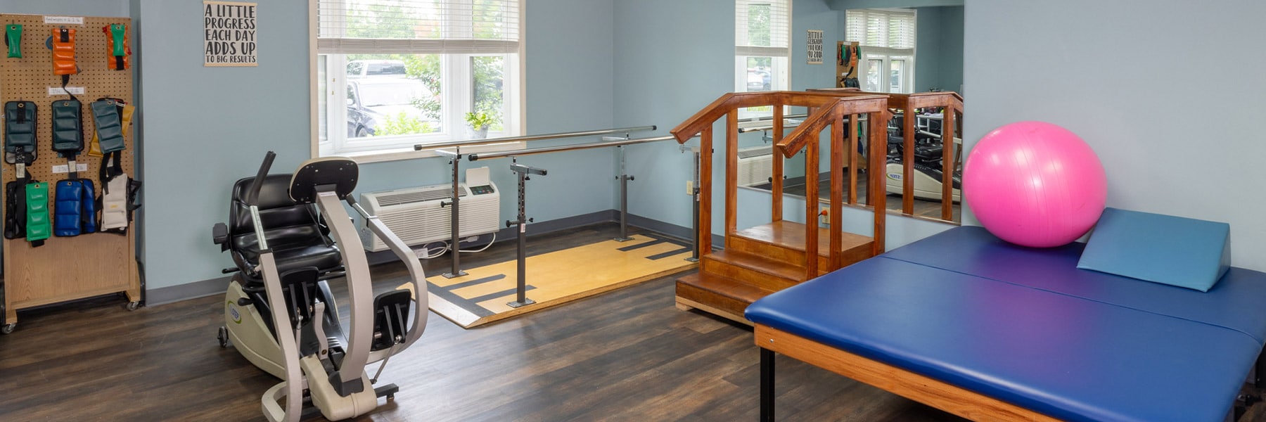 Rehab gym at Southern Oaks Post Acute